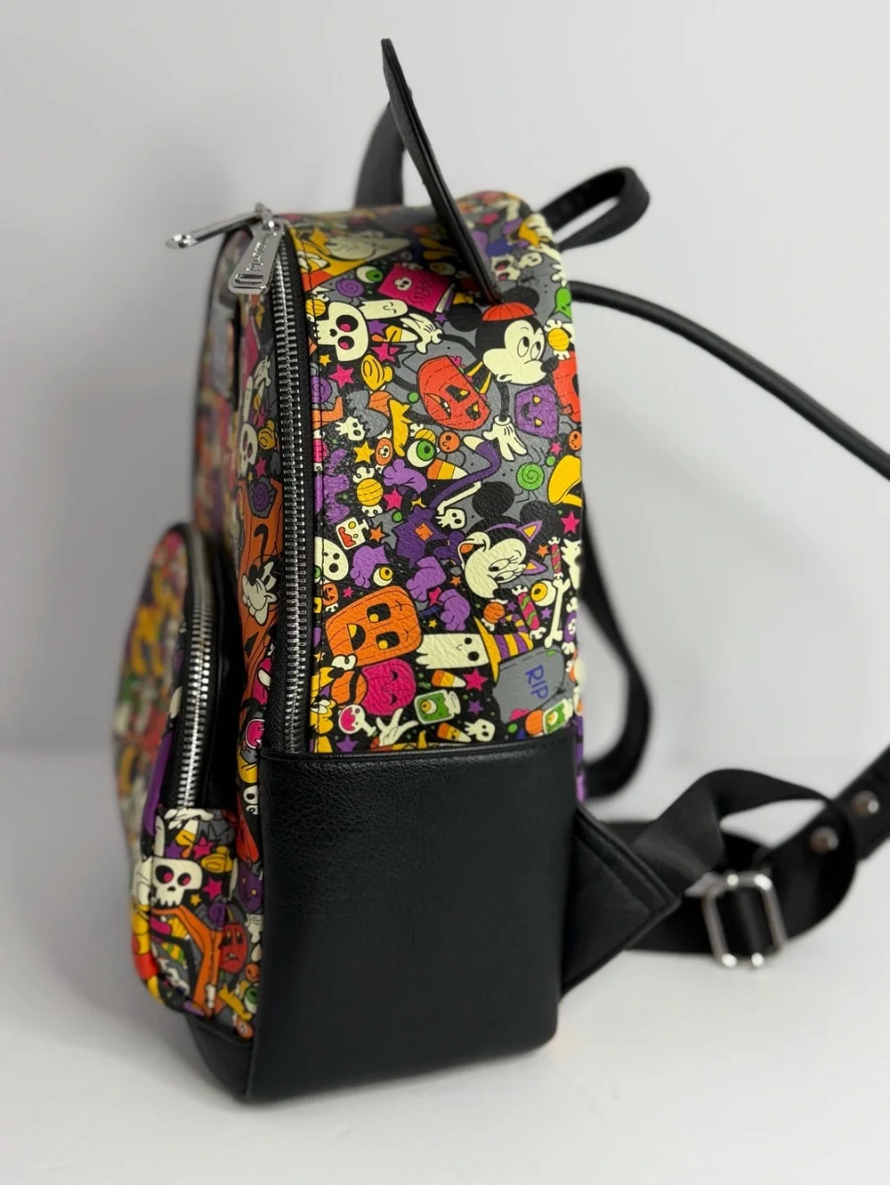 Disney Parks 2022 Loungefly Halloween Mickey & Friends AOP Mini Backpack NWOT